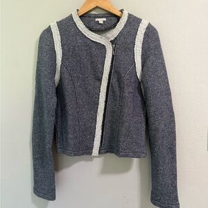 Gap Designed & Crafted Knit Moto Jacket Sz M